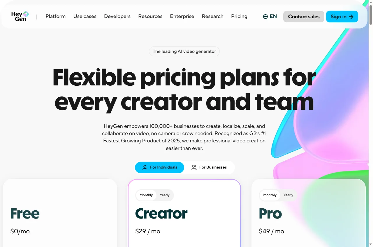 HeyGen official page preview, 22 September 2026