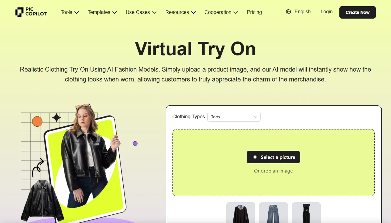 PicCopilot official website preview, captured September 12, 2026